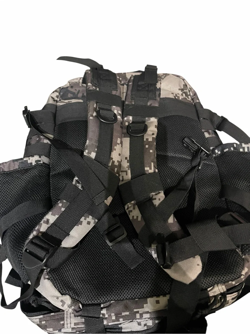 Tactical Digital Camo Men’s Backpack - Black/Grey